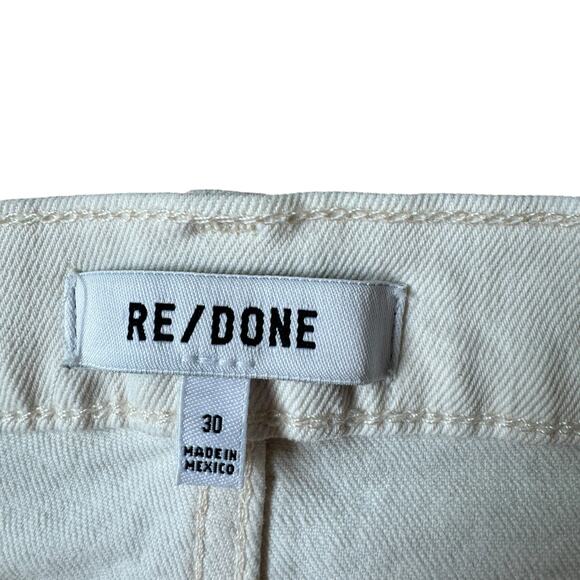 NEW Re/Done 70s Stovepipe Jeans Vintage White - Picture 6 of 12